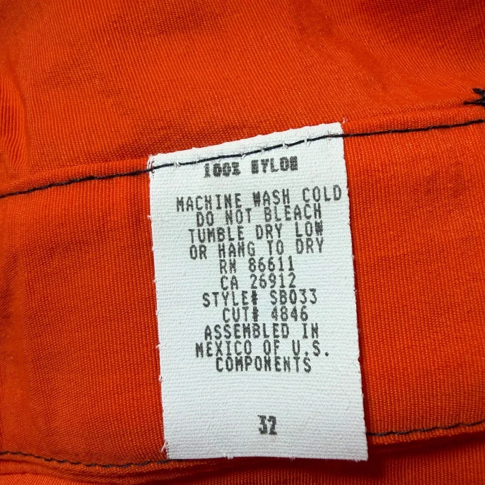 No Fear Pluto 2 Board Shorts Mens 32 Orange Vintage Cargo Swim Trunks SB033 NWT